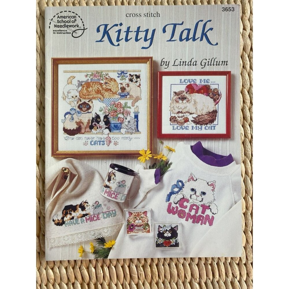 Kitty Talk American School of Needlework 3653 Cross Stitch Linda Gillum